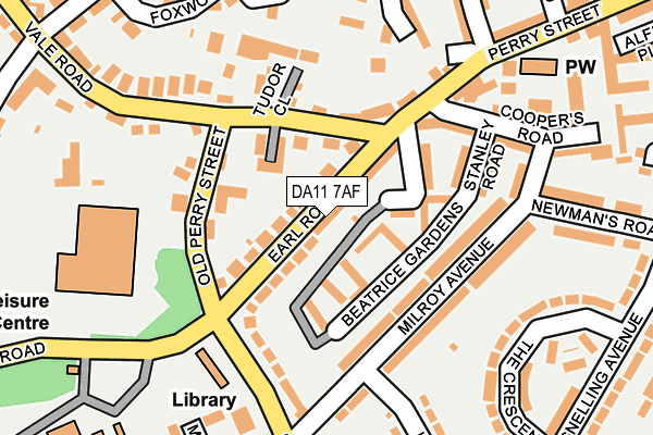 DA11 7AF map - OS OpenMap – Local (Ordnance Survey)