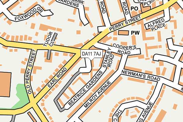 DA11 7AJ map - OS OpenMap – Local (Ordnance Survey)