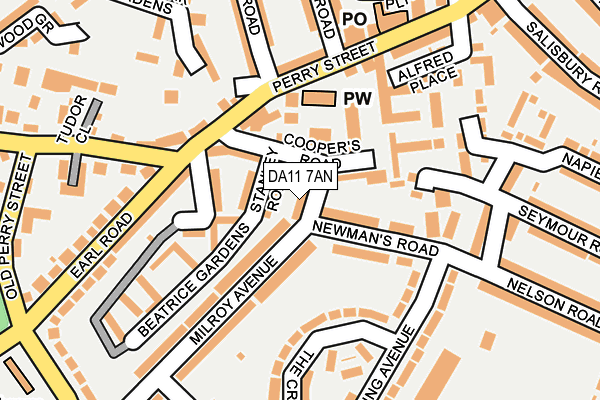 DA11 7AN map - OS OpenMap – Local (Ordnance Survey)