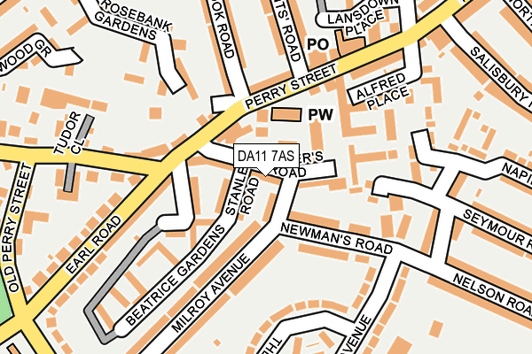 DA11 7AS map - OS OpenMap – Local (Ordnance Survey)