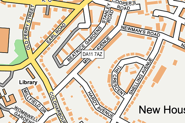 DA11 7AZ map - OS OpenMap – Local (Ordnance Survey)