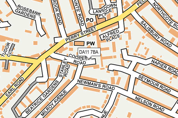 DA11 7BA map - OS OpenMap – Local (Ordnance Survey)