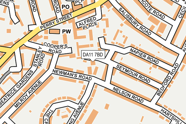 DA11 7BD map - OS OpenMap – Local (Ordnance Survey)