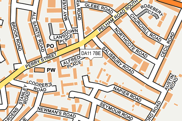 DA11 7BE map - OS OpenMap – Local (Ordnance Survey)