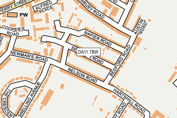 DA11 7BW map - OS OpenMap – Local (Ordnance Survey)