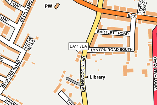 DA11 7DA map - OS OpenMap – Local (Ordnance Survey)