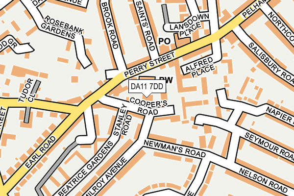 DA11 7DD map - OS OpenMap – Local (Ordnance Survey)
