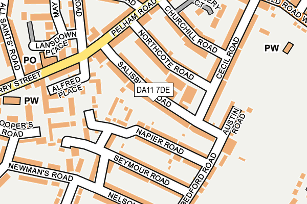 DA11 7DE map - OS OpenMap – Local (Ordnance Survey)