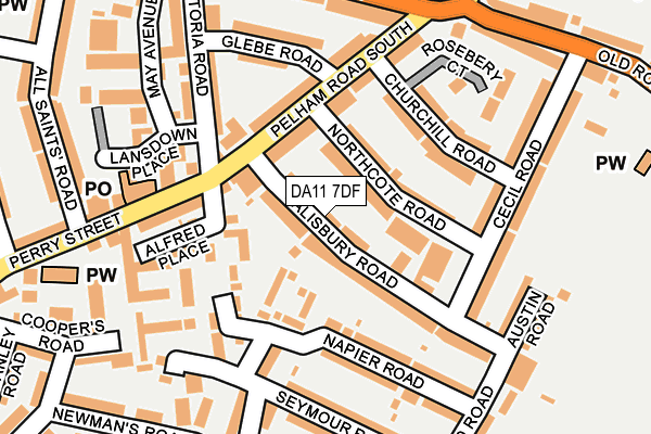 DA11 7DF map - OS OpenMap – Local (Ordnance Survey)