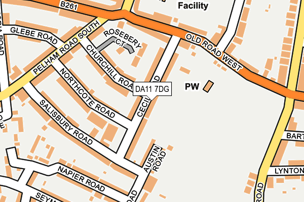 DA11 7DG map - OS OpenMap – Local (Ordnance Survey)