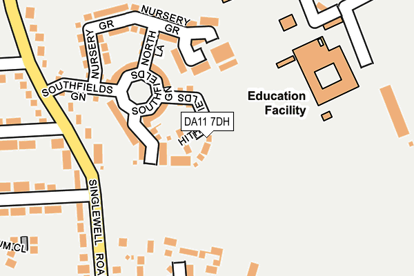 DA11 7DH map - OS OpenMap – Local (Ordnance Survey)