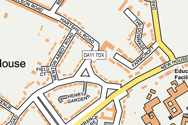 DA11 7DX map - OS OpenMap – Local (Ordnance Survey)