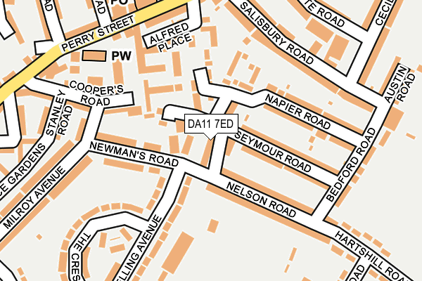 DA11 7ED map - OS OpenMap – Local (Ordnance Survey)