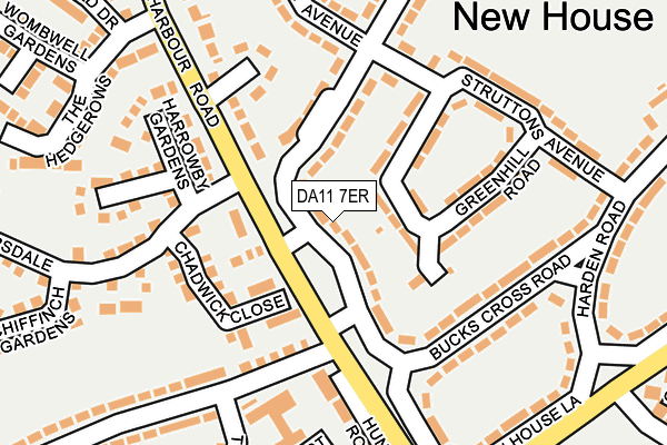 DA11 7ER map - OS OpenMap – Local (Ordnance Survey)