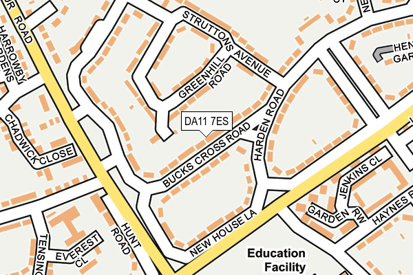 DA11 7ES map - OS OpenMap – Local (Ordnance Survey)