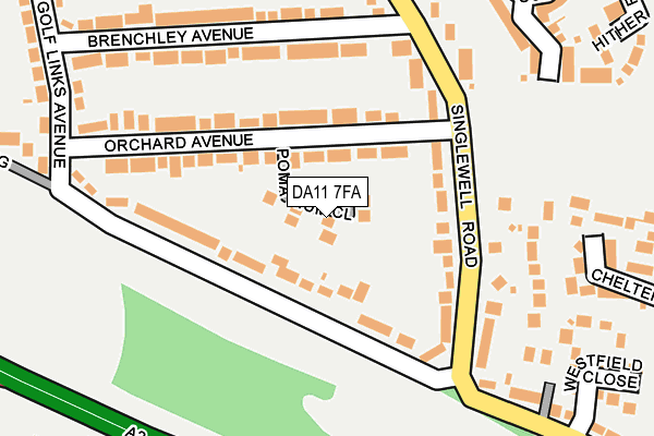 DA11 7FA map - OS OpenMap – Local (Ordnance Survey)