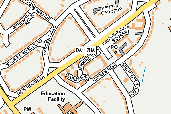 DA11 7HA map - OS OpenMap – Local (Ordnance Survey)