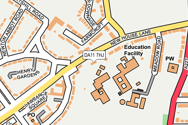 DA11 7HJ map - OS OpenMap – Local (Ordnance Survey)