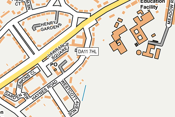 DA11 7HL map - OS OpenMap – Local (Ordnance Survey)