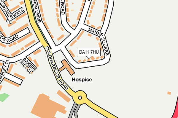 DA11 7HU map - OS OpenMap – Local (Ordnance Survey)