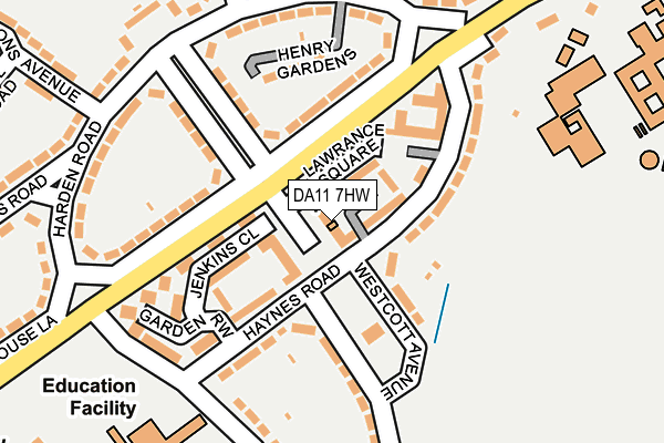 DA11 7HW map - OS OpenMap – Local (Ordnance Survey)