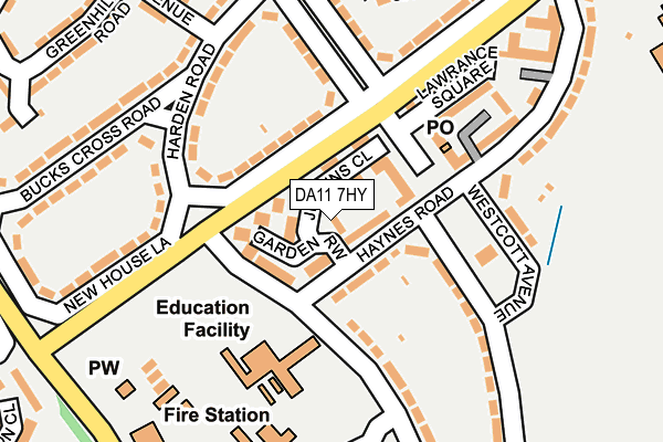 DA11 7HY map - OS OpenMap – Local (Ordnance Survey)