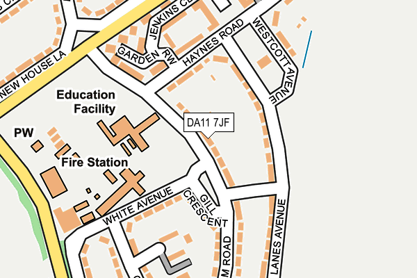 DA11 7JF map - OS OpenMap – Local (Ordnance Survey)