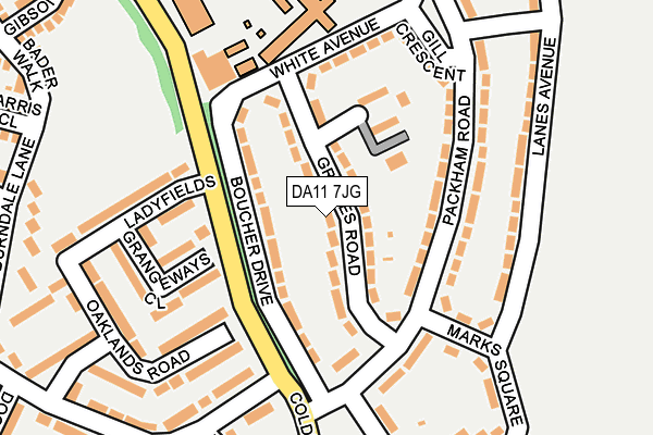 DA11 7JG map - OS OpenMap – Local (Ordnance Survey)