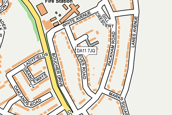 DA11 7JQ map - OS OpenMap – Local (Ordnance Survey)
