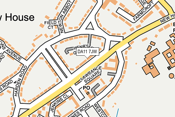 DA11 7JW map - OS OpenMap – Local (Ordnance Survey)