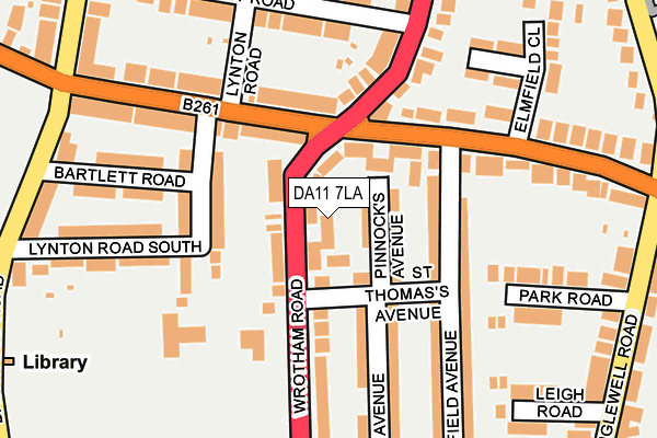 DA11 7LA map - OS OpenMap – Local (Ordnance Survey)