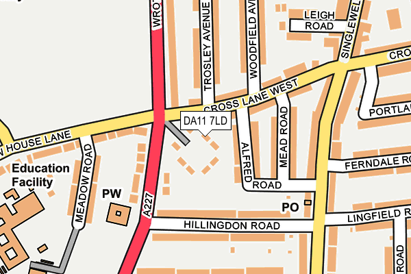DA11 7LD map - OS OpenMap – Local (Ordnance Survey)
