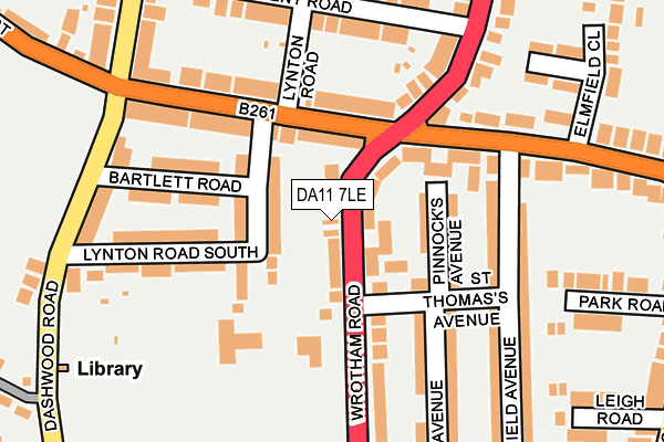 DA11 7LE map - OS OpenMap – Local (Ordnance Survey)