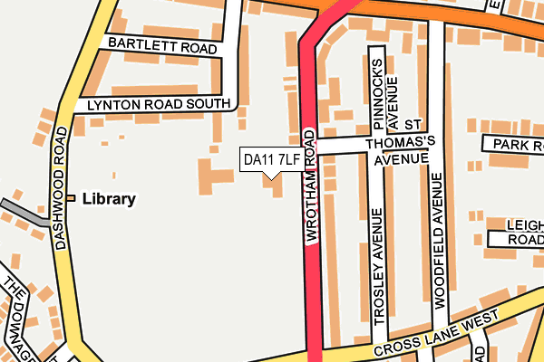 DA11 7LF map - OS OpenMap – Local (Ordnance Survey)