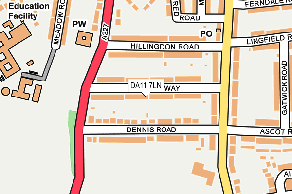 DA11 7LN map - OS OpenMap – Local (Ordnance Survey)