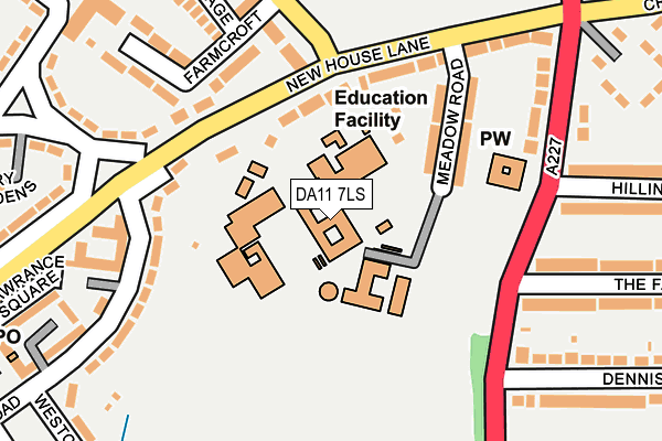 DA11 7LS map - OS OpenMap – Local (Ordnance Survey)