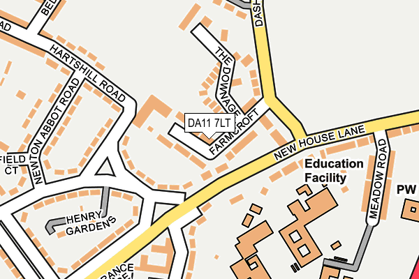 DA11 7LT map - OS OpenMap – Local (Ordnance Survey)
