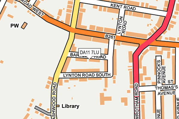 DA11 7LU map - OS OpenMap – Local (Ordnance Survey)