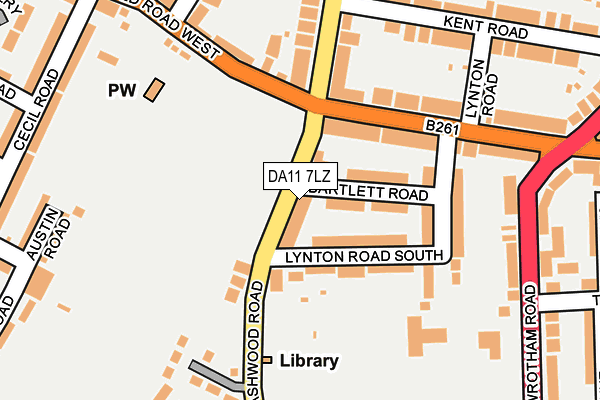 DA11 7LZ map - OS OpenMap – Local (Ordnance Survey)