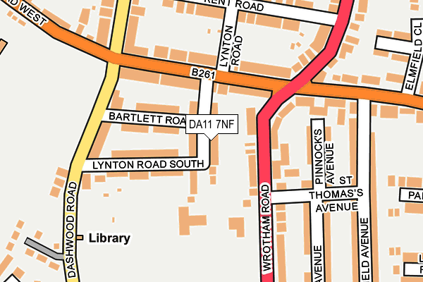 DA11 7NF map - OS OpenMap – Local (Ordnance Survey)