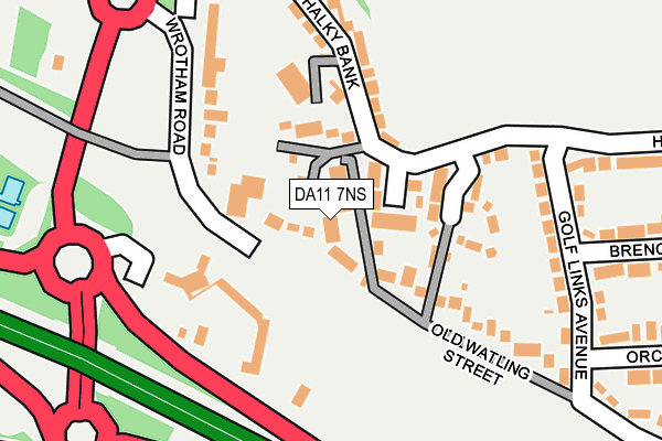 DA11 7NS map - OS OpenMap – Local (Ordnance Survey)