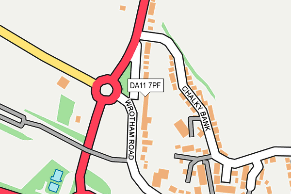 DA11 7PF map - OS OpenMap – Local (Ordnance Survey)