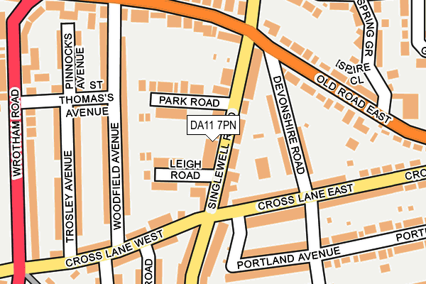 DA11 7PN map - OS OpenMap – Local (Ordnance Survey)