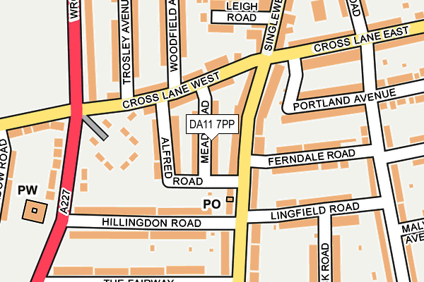 DA11 7PP map - OS OpenMap – Local (Ordnance Survey)