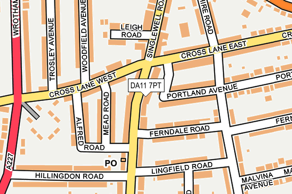 DA11 7PT map - OS OpenMap – Local (Ordnance Survey)
