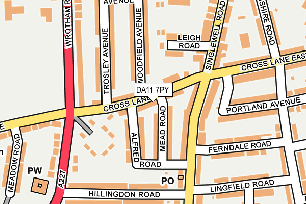 DA11 7PY map - OS OpenMap – Local (Ordnance Survey)