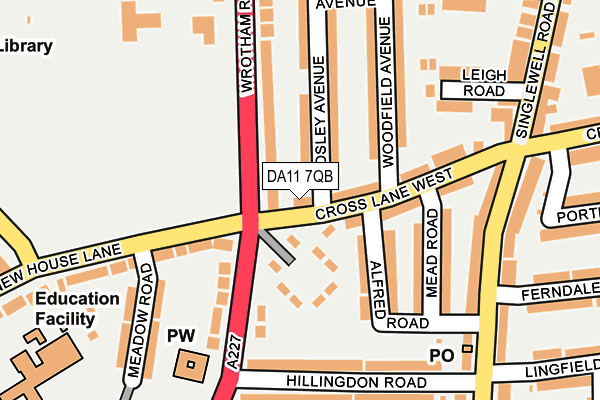 DA11 7QB map - OS OpenMap – Local (Ordnance Survey)