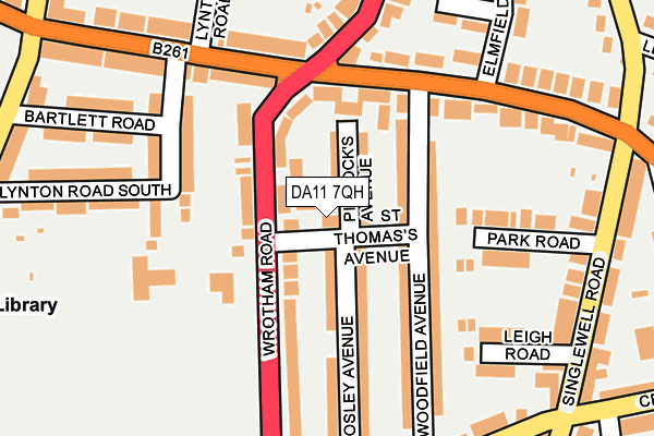 DA11 7QH map - OS OpenMap – Local (Ordnance Survey)