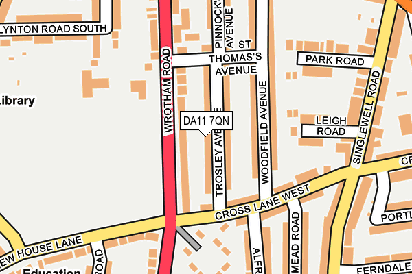 DA11 7QN map - OS OpenMap – Local (Ordnance Survey)