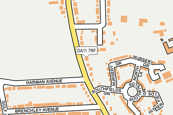 DA11 7RF map - OS OpenMap – Local (Ordnance Survey)
